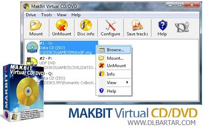 دانلود رایگان نرم افزار MakBit Virtual CD-DVD 1.9.5