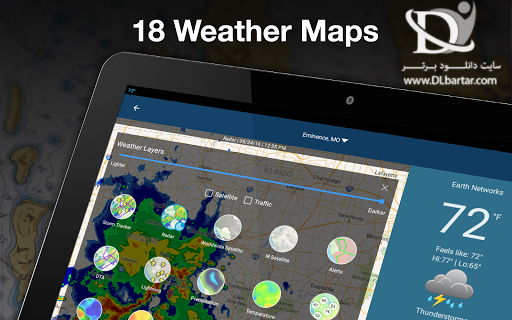 دانلود Weather by WeatherBug v5.4.5.1 برنامه پیش بینی آب و هوا برای اندروید